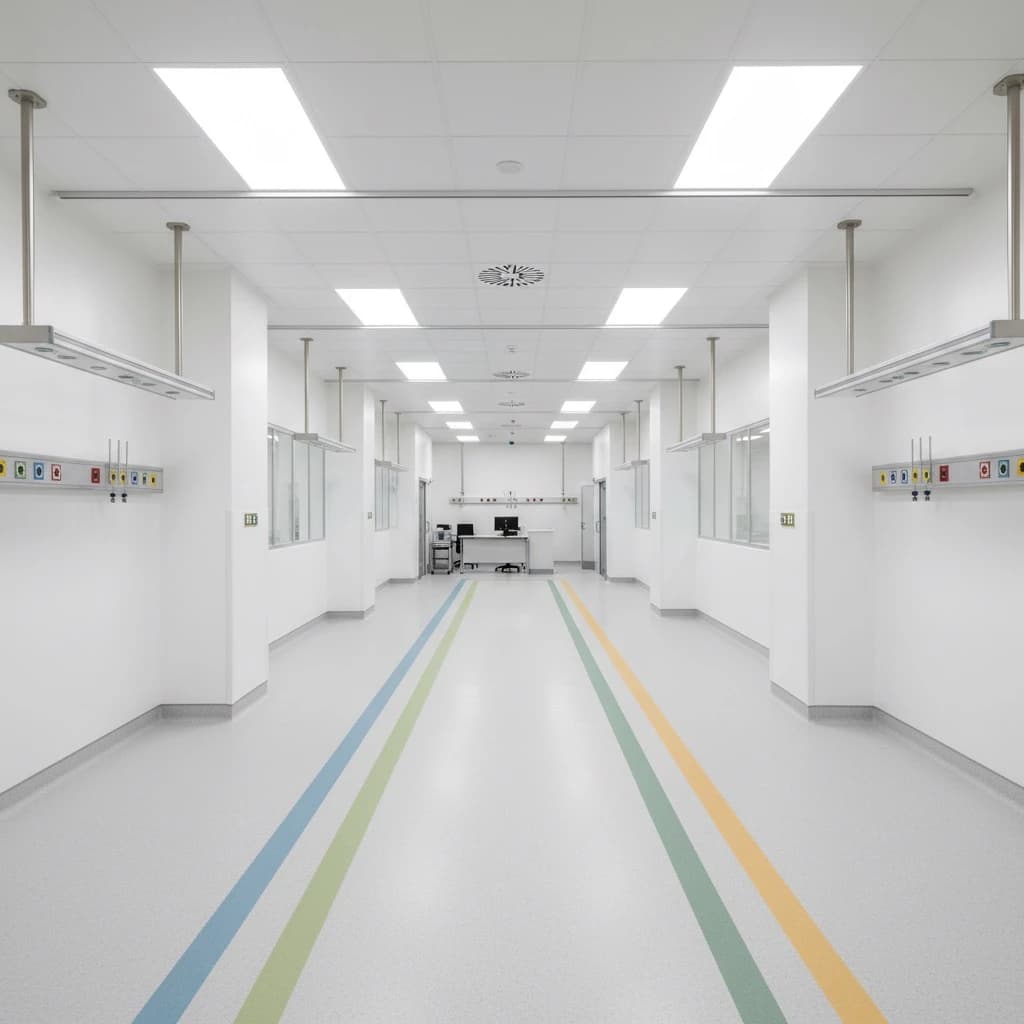 Illustrative clinical environment showing building finishes and service interfaces