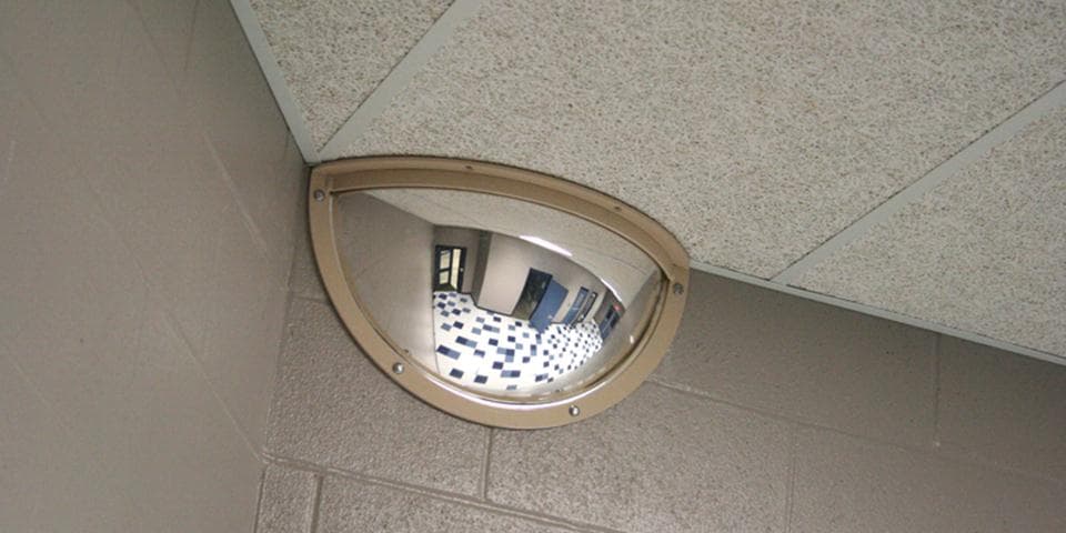 Half dome observation mirror