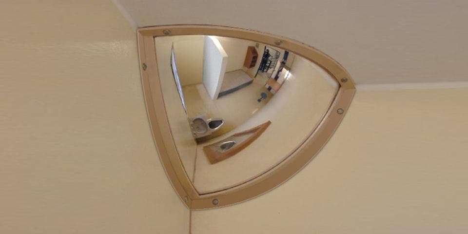 Quarter dome observation mirror