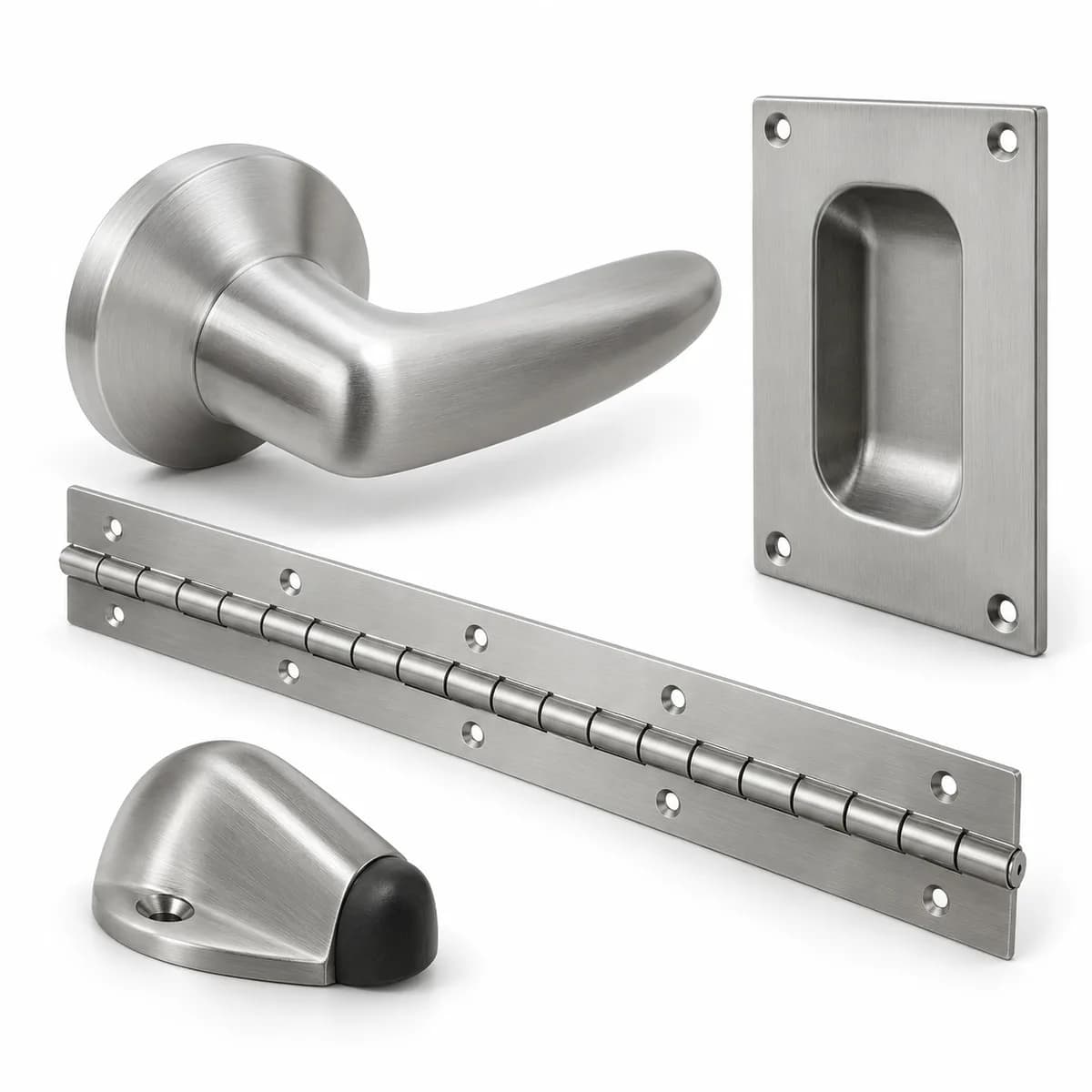 Anti-ligature door hardware